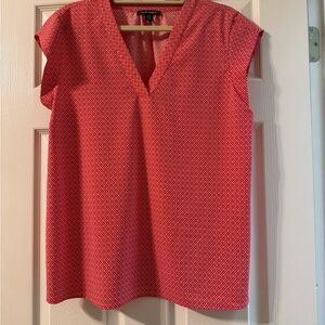 Hilary Radley Pink Boxy Cap Sleeve Top